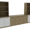 OC Office Furniture | Credenza Wall Unit with Open Shelf Storage OC Office Furniture | Credenza Wall Unit with Open Shelf Storage