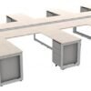 OC Office Furniture | 8 Person Workstation with Drawers
