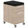 OC Office Furniture | Mobile Pedestal Drawers with Black Fabric Cushion
