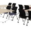 OC Office Furniture | Square Flip Top Nesting Training Table Set