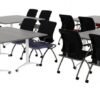 OC Office Furniture | Square Flip Top Nesting Training Table Set