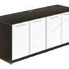 OC Office Furniture | Credenza Storage Cabinet with White Glass Doors OC Office Furniture | Credenza Storage Cabinet with White Glass Doors