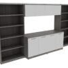 OC Office Furniture | Storage Credenza with Bookcases and Hutch