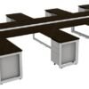 OC Office Furniture | 8 Person Workstation with Drawers