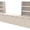 OC Office Furniture | Credenza Wall Unit with Open Shelf Storage