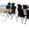 OC Office Furniture | Square Flip Top Nesting Training Table Set