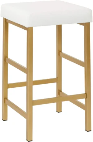 Office Star OSP Designs 26" Gold Backless Stool [MET1326G]