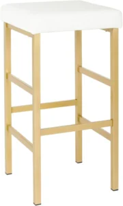 Office Star OSP Designs 30" Gold Backless Stool [MET1330G]