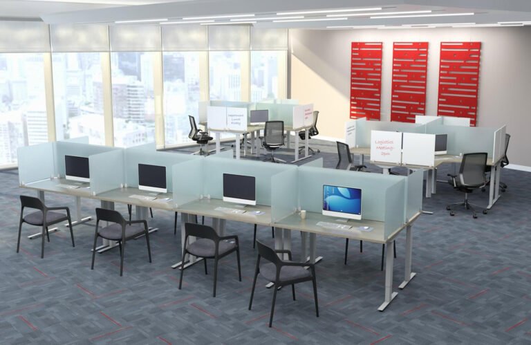 Home 8 desk mounted privacy panel shields