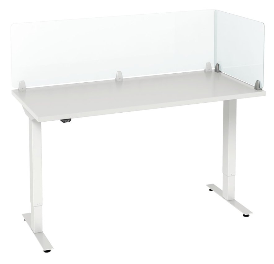 desk mounted side privacy divider panel