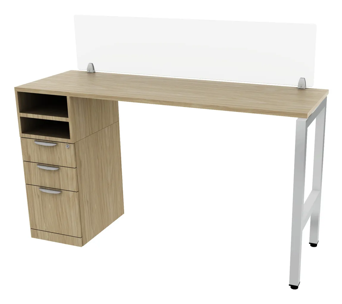 49132 standing height desk with acrylic panel 2