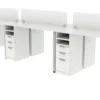 OC Office Furniture | 8 Person Standing Height Workstation