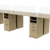 OC Office Furniture | 8 Person Standing Height Workstation