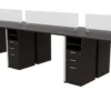 OC Office Furniture | 8 Person Standing Height Workstation