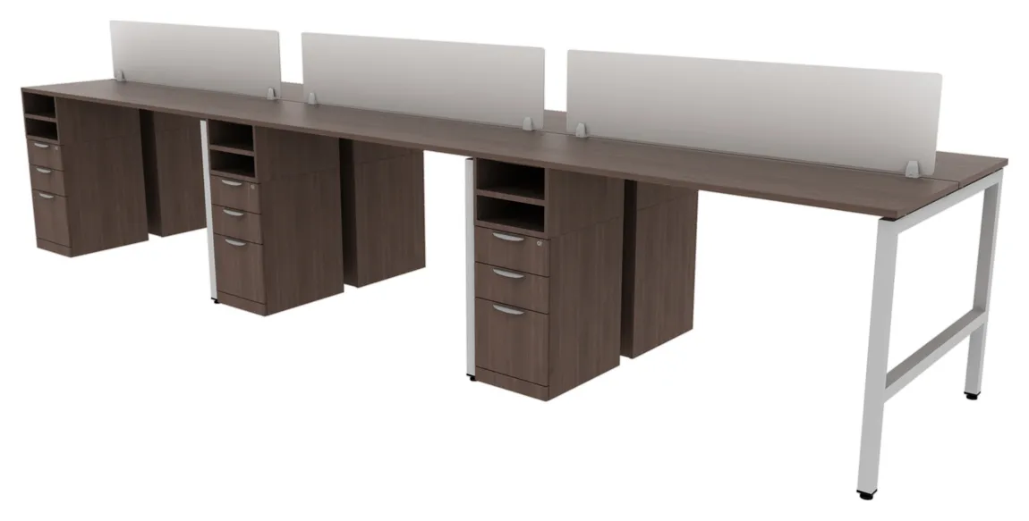 49285 6 person standing height workstation 2