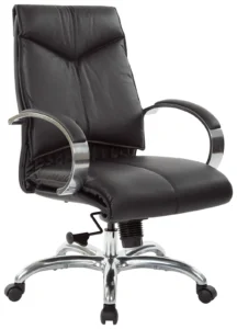 21631 leather mid back conference room chair 1