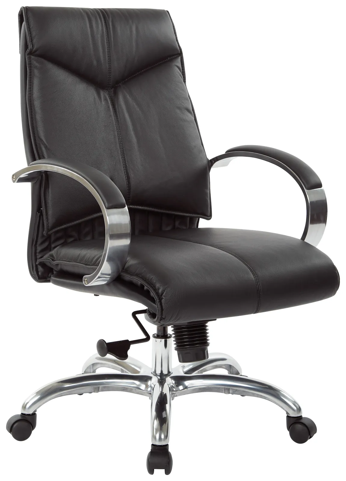 21631 leather mid back conference room chair 1