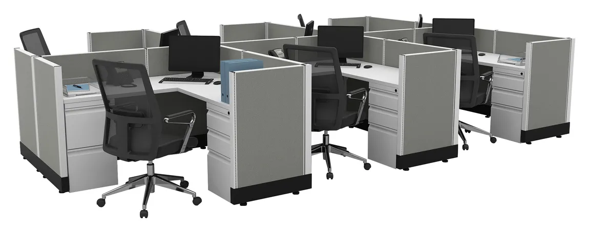 25716 6 person cubicle 1