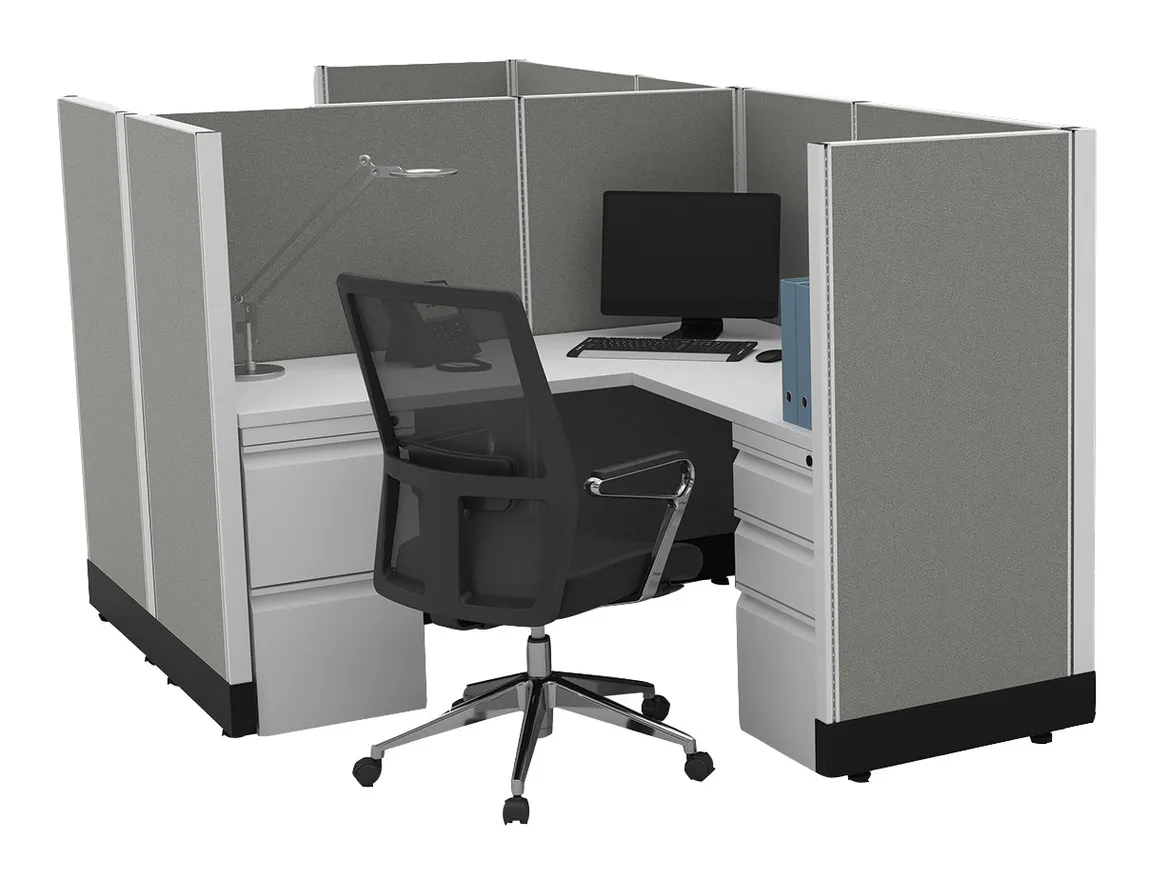27674 2 person cubicle with power 1