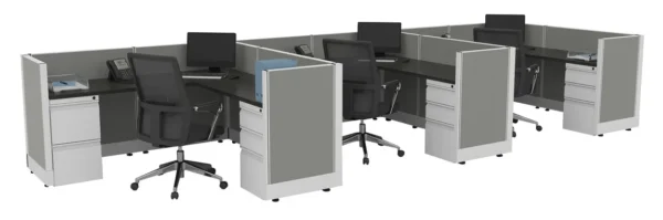 28295 3 person cubicle with power 1