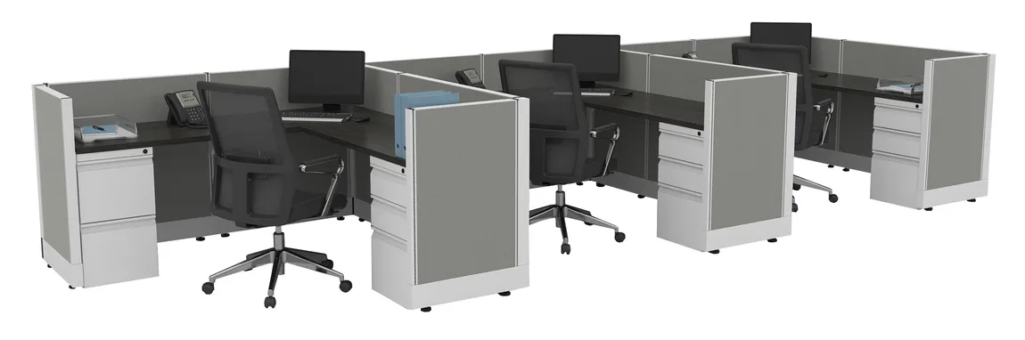 28295 3 person cubicle with power 1