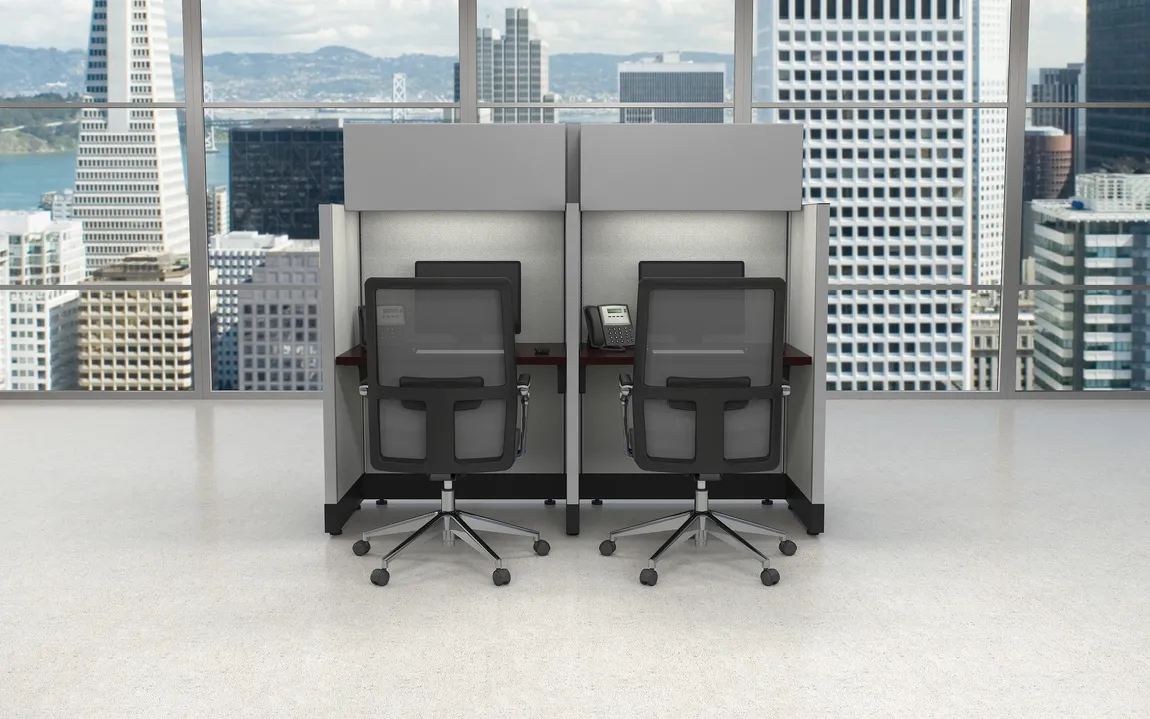 74042 call center cubicle for two 1