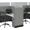 26123 2 person cubicle with glass dividers 1