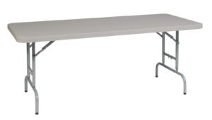 Office Star 6 ft Height Adjustable Resin Multi-Purpose Folding Table