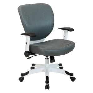 SPACE Seating White Frame Padded Mesh Manager's Chair