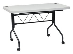 Office Star Work Smart 4' Resin Flip Table with Locking Casters