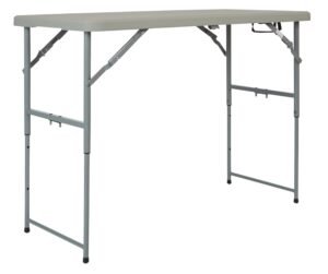 Office Star 4' Height Adjustable Fold-in-Half Resin Table