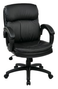 Office Star Mid-Back Bonded Leather Executive Chair