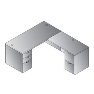 Office Star Napa StepFront 66" x 78" L-Shaped Desk – TYP209