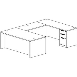 N9NE Classic Laminate Rectangular U-Shape Desk 71" x 108" (CLAUD2004N)