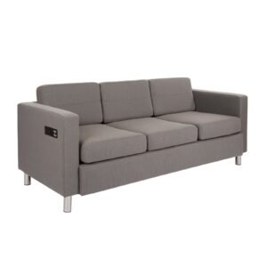 Office Star Atlantic Sofa with Dual Charging Station