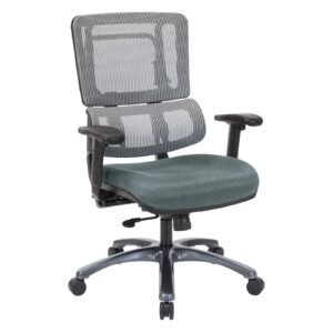 Office Star Pro-Line II Vertical Mesh Back Chair with Titanium Base