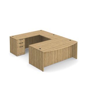 N9NE Classic Laminate Executive Bowfront U-Shape Desk 71" x 112" (CLAUD1002N)