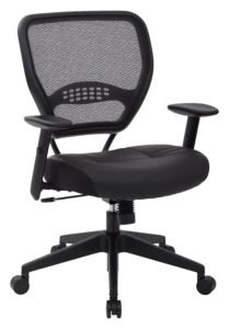 SPACE Seating Professional Dark AirGrid® Managers Chair – Leather Seat
