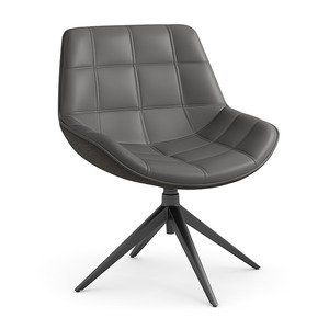 N9NE Konfurb Neo Swivel Lounge Chair, Gray & Charcoal (8201)