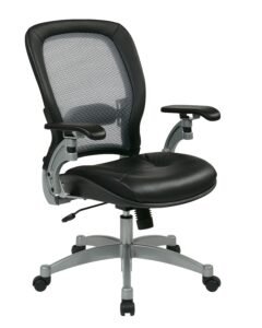 SPACE Seating Professional Light AirGrid® Office Chair with Leather Seat