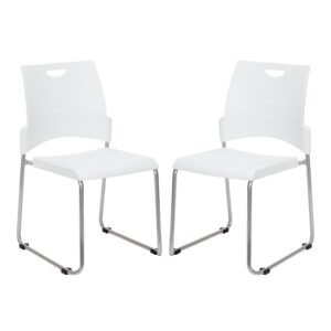 Work Smart Sled Base Stacking Chair – 2 Pack