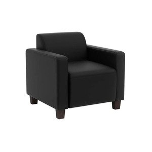 N9NE Hyde Park Black Vinyl Club Chair 28.5" x 28.5" (9081)