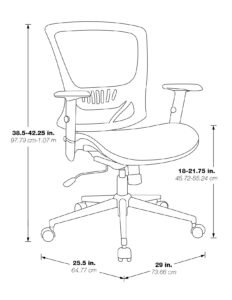 Office Star Mesh Back Locking Tilt Task Chair with Chrome Base
