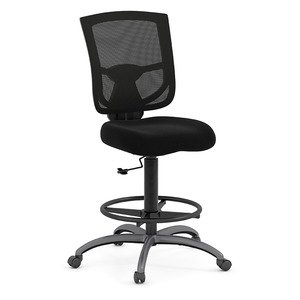N9NE CoolMesh Pro Deluxe Armless Drafting Stool with Foot Ring (8051)