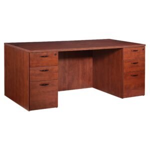 Office Star Napa 71" x 36" Double Pedestal Executive Desk, Cherry