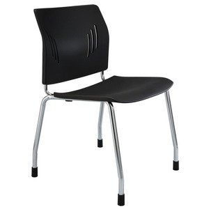 N9NE Agenda Plus 4-Leg Stacking Chair, Chrome Frame (3084)