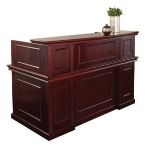 Office Star Townsend Cherry Reception Desk, 72" x 37" x 45.5"H