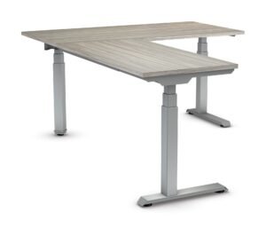 Office Star Ascend II L-Shape 60" x 78" 3-Stage Electric Standing Desk