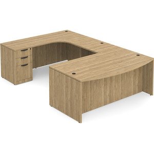 N9NE Classic Laminate Executive Bowfront U-Shape Desk 71" x 107.5" (CLAUD1000)