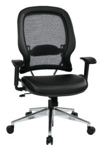 Office Star SPACE Professional Air Grid® Back Chair, Bonded Leather Seat